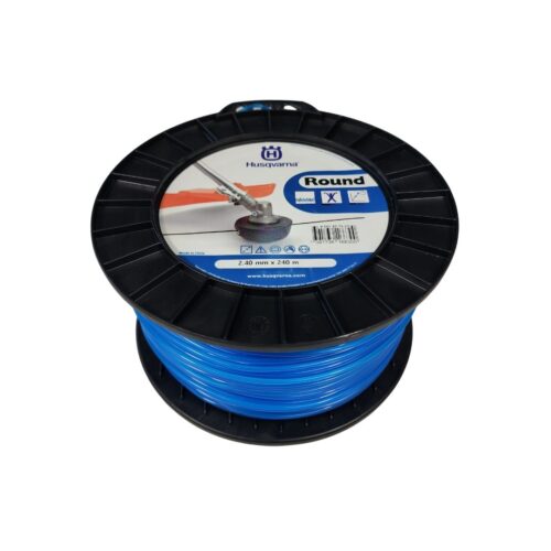 Fio de Nylon Para Roçadeira 2,4MM X 240M "Round Azul"