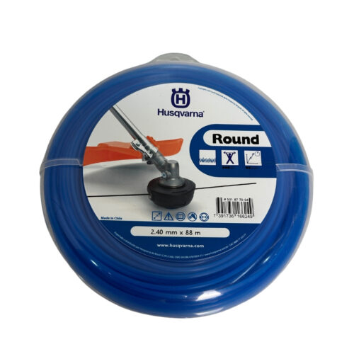 FIO DE NYLON PARA ROÇADEIRA 2.4MM 88M "ROUND AZUL"