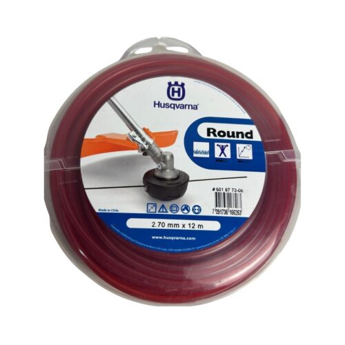 FIO NYLON P/ ROÇADEIRA 2,7MM 12M "ROUND VERMELHO"